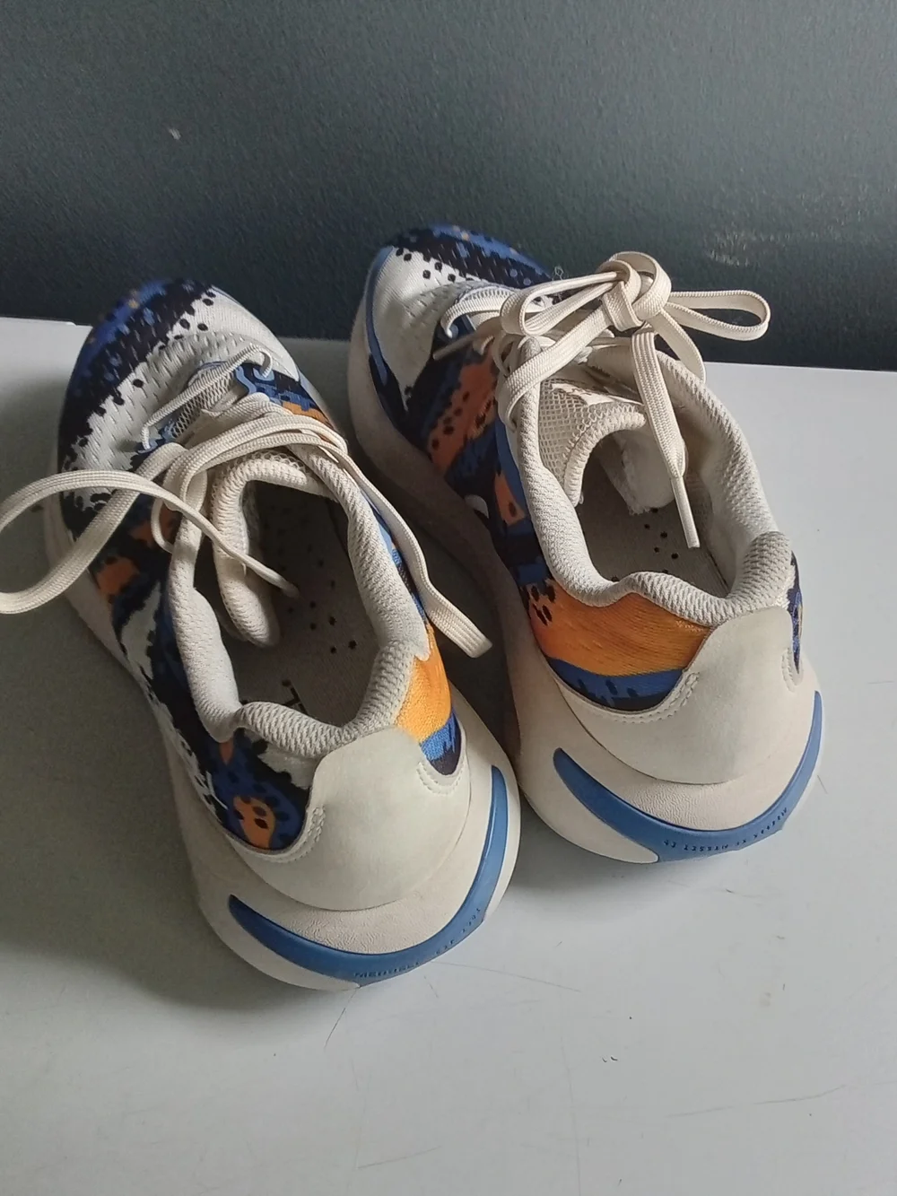 Merrell Morphlite Trail‎ Running Shoes Multi Color Blue Orange Cream Mens 12
